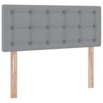 vidaXL Lit avec des lumières à LED Gris clair 120 x 200 cm tissu