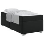 vidaXL Cadre de lit avec matelas Noir 90 x 200 cm tissu