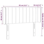 vidaXL Tête de lit avec oreilles Vert foncé 83x16x78/88 cm Velours