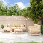 vidaXL Salon de jardin 7 Pièces Bois de pin massif