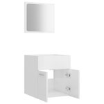 vidaXL Ensemble de meubles de bain 2 Pièces Blanc brillant Aggloméré