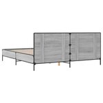 vidaXL Cadre de lit sonoma gris 200x200 cm bois d'ingénierie et métal