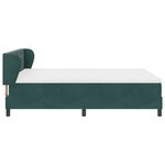 vidaXL Lit à ressorts avec matelas Vert foncé 140 x 190 cm Velours