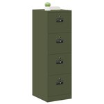vidaXL Cabinet de Dossier 2 Pièces Vert olive 44 x 50 x 106.5 cm