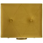 vidaXL Tabouret de rangement 40 cm Jaune moutarde Velours