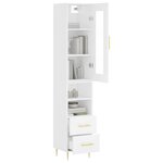 vidaXL Buffet haut Blanc 34 5x34x180 cm Bois d'ingénierie