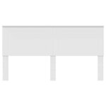 vidaXL Tête de lit avec tête de lit Blanc 200 cm Bois d'ingénierie