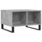vidaXL Table basse Gris béton 60x50x36 5 cm Bois d'ingénierie