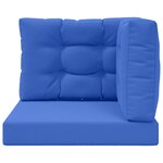 vidaXL Coussin de canapé d'extérieur 3 Pièces Bleu royal Polyester