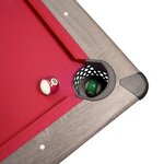 Billard américain ambiance 7ft - 226 5 x 126 5 x 80 cm avec accessoires et plateau dînatoire - gris