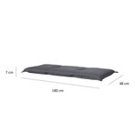 Madison coussin de banc panama 180x48 cm gris