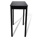 Set de 1 table de bar et 2 tabourets noir