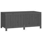 vidaXL Boîte de rangement de jardin Gris 147x68x64 cm Bois de pin