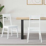 vidaXL Chaises de salle à manger 2 Pièces Blanc 43 x 54 x 89 cm