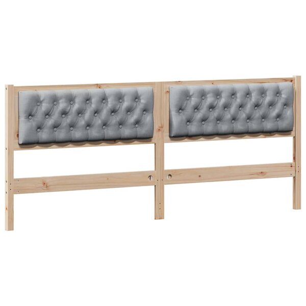 vidaXL Tête de lit Marron et gris clair 200 cm Bois massif en pin