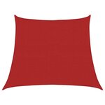 vidaXL Voile d'ombrage 160 g/m² Rouge 3/4x3 m PEHD