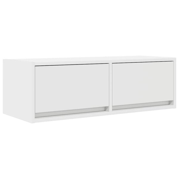 vidaXL Meuble TV blanc 80x31x25 5 cm bois d'ingénierie