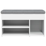 vidaXL Banc à chaussures Blanc 82x32x45 5 cm Bois d'ingénierie