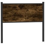 vidaXL Tête de lit chêne fumé 100 cm bois d'ingénierie et acier