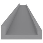 vidaXL Étagères murales 2 Pièces Gris 115x9x3 cm