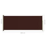 vidaXL Auvent latéral rétractable de patio 117x300 cm Marron