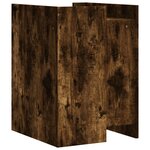 vidaXL Table de chevet chêne fumé 45x50x65 cm bois d'ingénierie