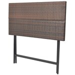 vidaXL Ensemble à manger d'extérieur pliable 7Pièces Acier Résine tressée