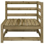 vidaXL Canapé de jardin 2 places bois de pin imprégné