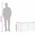 vidaXL Boîte de rangement de jardin 99x49 5x58 5 cm bois massif sapin