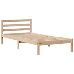 vidaXL Lit bibliothèque sans matelas 90x190 cm bois de pin massif