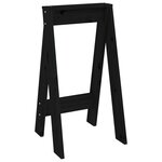 vidaXL Tabourets lot de 2 noir 40x40x75 cm bois massif de pin