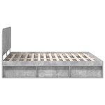 vidaXL Cadre de lit Béton 180 x 200 cm Bois de pin massif