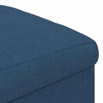 vidaXL Pouf de rangement avec coussin Bleu 40 x 40 x 45 cm tissu