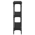 vidaXL Table console avec étagère Chêne noir 75 x 22.5 x 75 cm