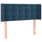 vidaXL Tête de lit à LED Bleu foncé 83x16x78/88 cm Velours