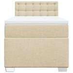 vidaXL Sommier à lattes de lit avec matelas Crème 80x200 cm Tissu