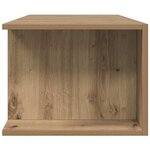 vidaXL Meuble TV avec lumières LED chêne artisanal bois d'ingénierie