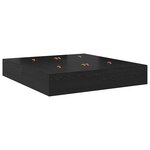 vidaXL Cadre de lit avec rangement Chêne noir 200 x 200 cm