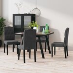 vidaXL Chaises à manger lot de 4 Gris foncé Velours