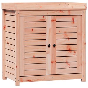 vidaXL Table de rempotage avec étagères bois massif de douglas