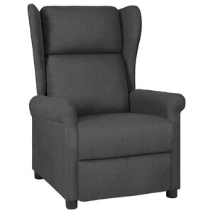 vidaXL Fauteuil inclinable Gris foncé Tissu