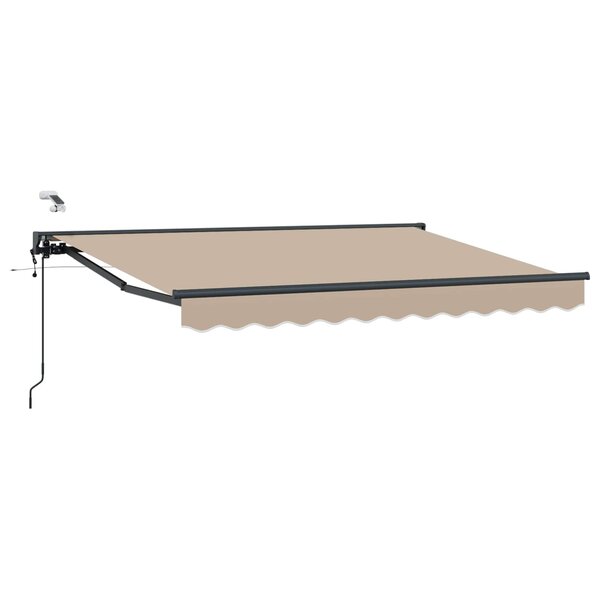 vidaXL Auvent rétractable électrique Beige et Anthracite 3 5 x 2 5 m