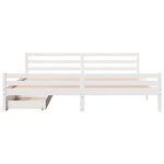 vidaXL Cadre de lit sans matelas blanc 200x200 cm bois massif de pin
