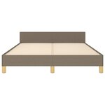 vidaXL Cadre de lit avec tête de lit Taupe 140x200 cm Tissu