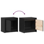 vidaXL Tables de chevet 2 Pièces Noir 40x30 5x40 cm Bois de pin massif