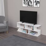 Homemania meuble tv su 120x29 6x45 cm blanc