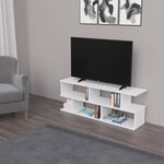 Homemania Meuble TV Su 120x29 6x45 cm Blanc