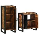 vidaXL Ensemble de mobilier de salle de bain avec étagère 2 Pièces