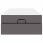 vidaXL Cadre de lit avec matelas Gris 90 x 190 cm Faux cuir