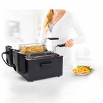 Princess friteuse double 6 l 3600 w noir 183028